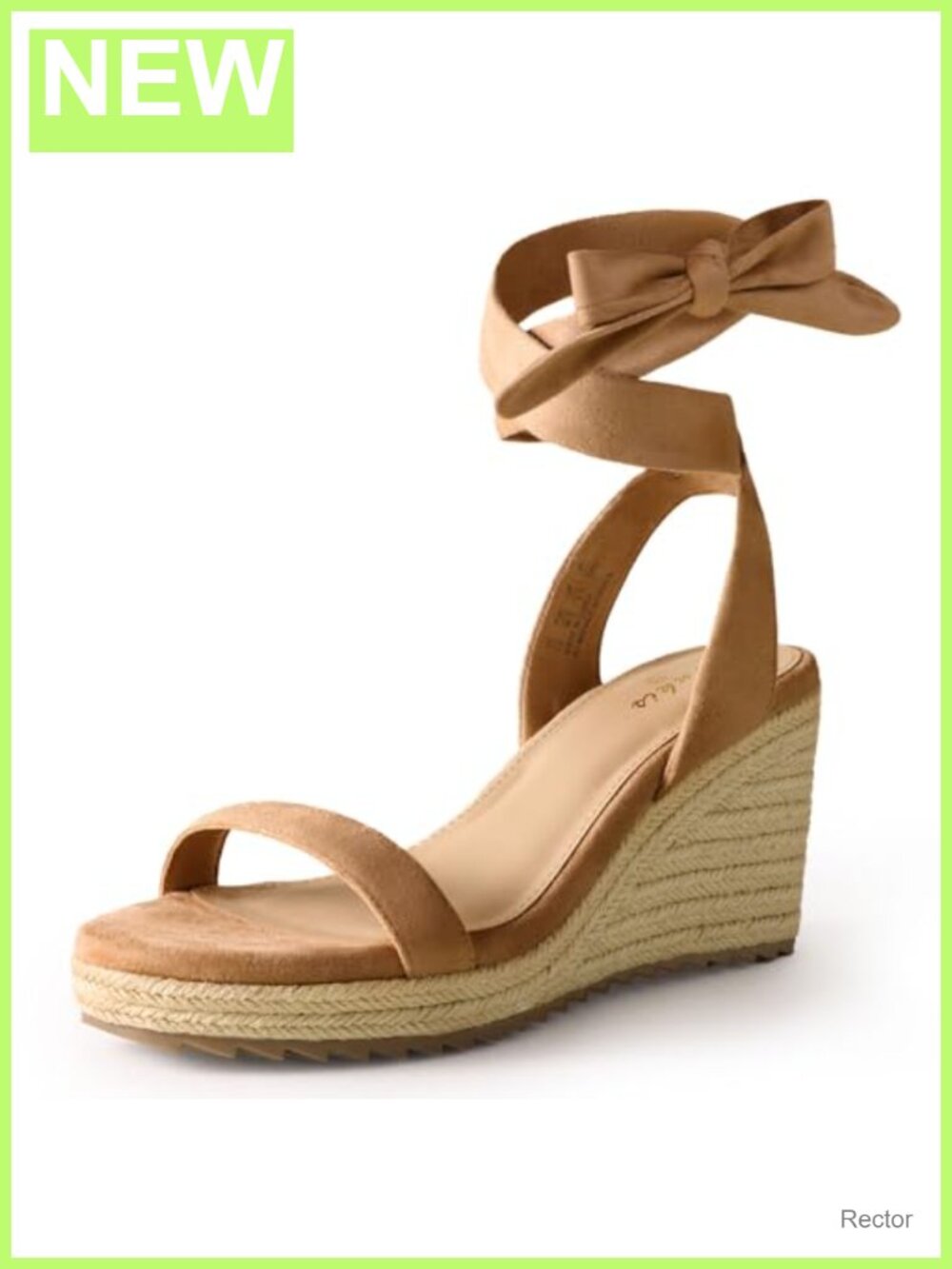 Women's Espadrille Wedge Sandals Lace Up Ankle Strap 3.4 Inch Open Toe Summer